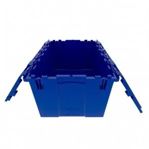 Heavy-Duty Attached Lid Plastic Tote