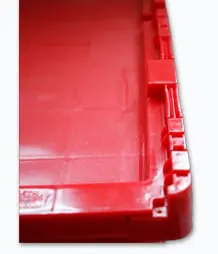 plastic-moving-tote-plastic-hinge crate with plastic hinge