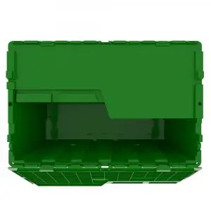 Heavy-Duty Attached Lid Plastic Tote
