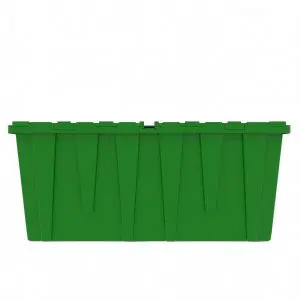 Heavy-Duty Attached Lid Plastic Tote